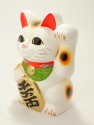 Maneki Neko Shiro Koban Hidarite