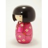 Kokeshi Rose fleurs Hanazono