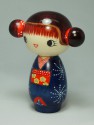 Kokeshi Blue Gokigen