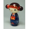 Kokeshi Blue Gokigen