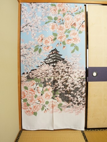 Noren Tsuruga Castle Sakura flowers