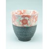 Tasse noire bordure fleurs Hana Yuuzen