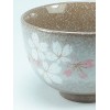 Tasse à thé brune avec fleurs Heian Sakura