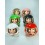 Set 4 Daruma 12cm