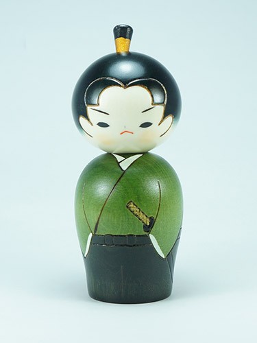 Kokeshi Green Samourai