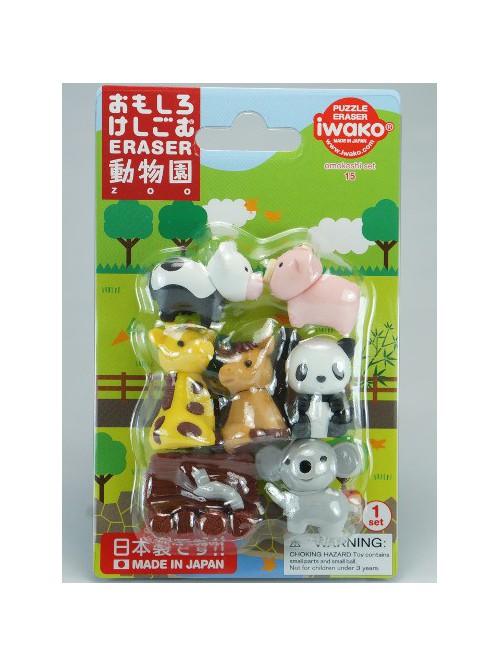 Iwako Animal Zoo 6 Couleurs Vache Gommes japonaises en provenance du Japon 