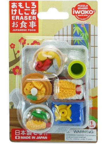 Japanese meals Iwako erasers