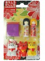 Maneki Neko & Kokeshi Erasers Iwako