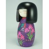 Kokeshi Fleurs Violettes Mushin