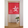 Noren rouge Onsen Kanji Onna femme