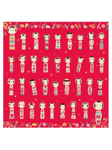 Vintage Kokeshi Furoshiki