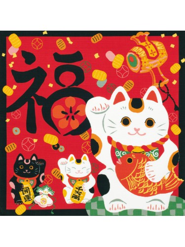 Furoshiki Fuku Maneki Neko